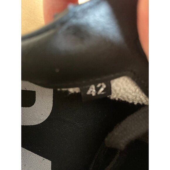 P448 "jack" all black sneakers mens Missized* 41 & 42 leather - Picture 9 of 10